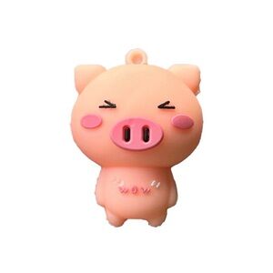 Ja Ru Pig Wow Pendant Key Chain Accessory Pink 2 Inch